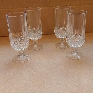 Vintage Cristal d' Arques Longchamp crystal Water/Iced Tea Goblets, 2 sets of 4